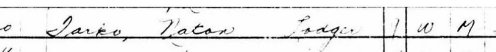 “Tarko, Naton”, handwritten on the 1950 census.